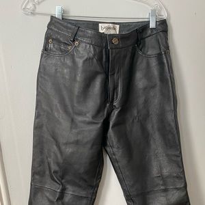 Italian leather Moto pants